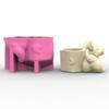 Creative Dog Planter Sturdy Silicone Mould Reusable Artistics Cement Cast Craft Supplies Accessory for Home and Garden