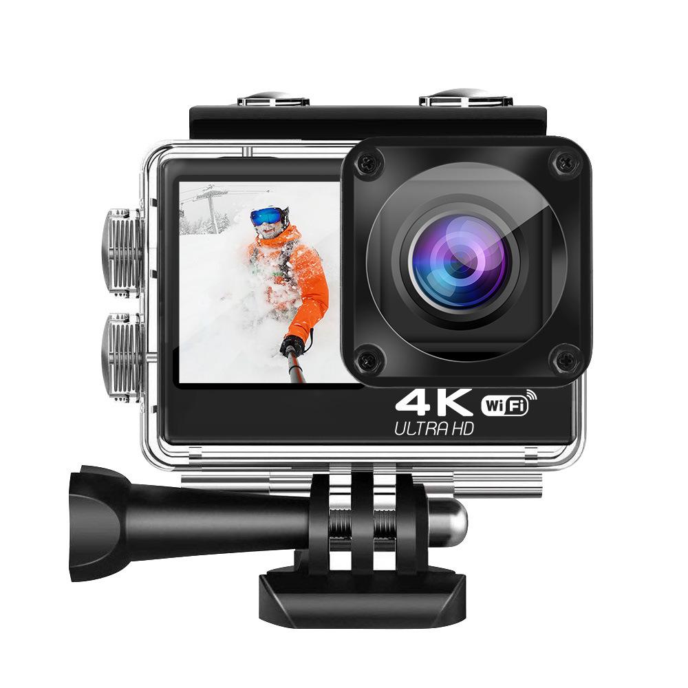 4K Waterproof WiFi Action Camera with Dual Touch Screens & Anti-Shake