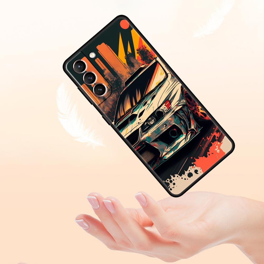 Sports Car JDM Tokyo Drift Phone Case For Samsung Galaxy S23 Ultra S22 S21 S20 FE 5G S10 S10E S9 S8 Plus Note 20 Silicone Cover