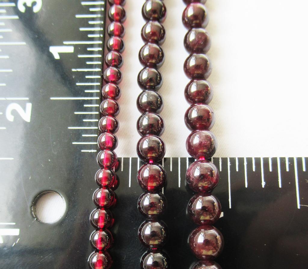 Natural Garnet Bead Strand 15 Inches 4mm/5.5mm/6mm Bead Spacer for DIY Jewelry Making