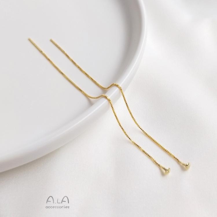 Copper-Plated 18K Gold Ear Wires with Pin Eyelets for DIY Earring Making