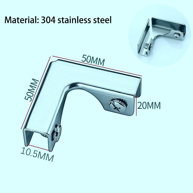 Glasklemmenbeschläge aus Edelstahl 304, rechtwinklige LT-Beschläge, Hardware-Befestigung