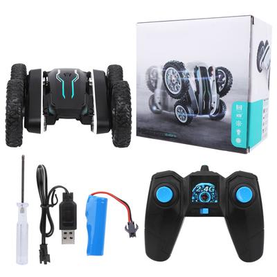 898A 2.4Ghz 4WD Stunt Drift Remote Control Car DoubleSided Racing Vehicle for Children(Black )