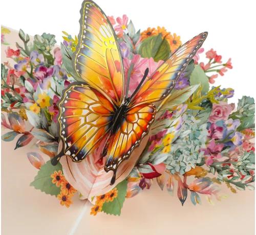 Pop Up Card Flowers Bird 3D Greeting Card  for Any Occasion, Birthday Mother¡¯s Day Anniversary Birthday Card Invitations