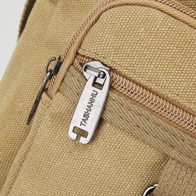 Herren Luxus Canvas Umhängetasche - Hochwertige Crossbody Schulter Tragetasche (Handtasche im Vintage-Stil für Reisen und Freizeit)