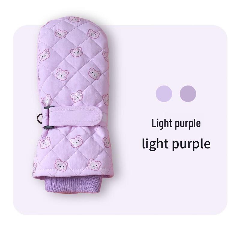 Dětské plyšové nepromokavé zimní lyžařské rukavice