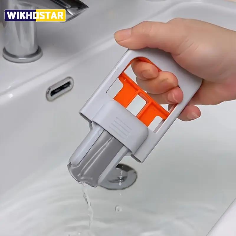 Multi-Functional Mini Mop, Retractable Wet Dry Mop for Kitchen, Bathroom, Car, Durable Plastic, Compact, Home Cleaning Tool