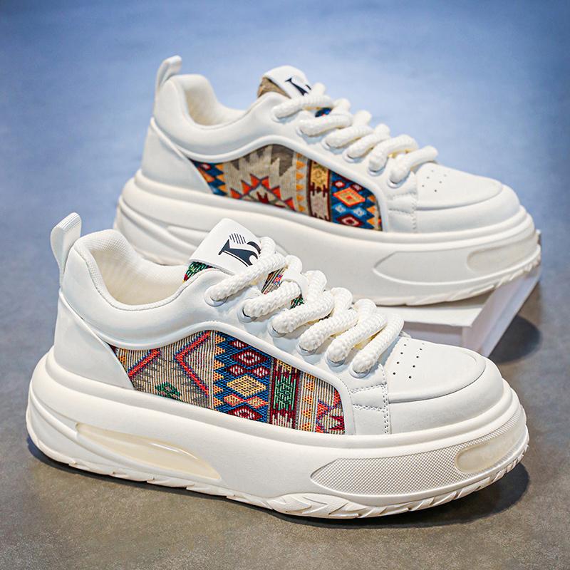 

Мода Новые Мужские Смешанные Цвета На Шнуровке Лоскутная Кожа Толстая Подошва Обувь Мужские Спортивные Кроссовки для Ходьбы Обувь Zapatos Hombre 39