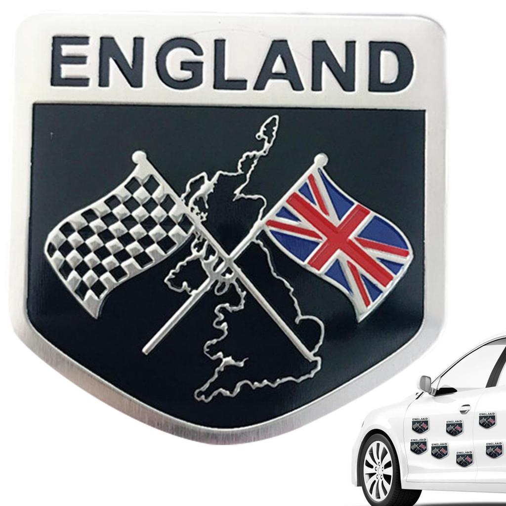 Union Jack Flag Emblem Sticker,England UK Flag Alloy Emblem Badge - Elizabeth II Anniversary