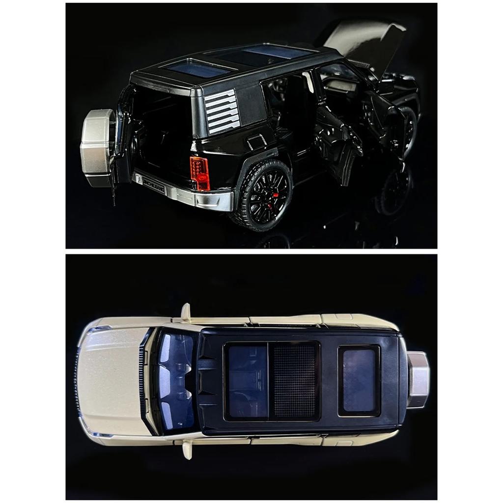 1/32 BYD Look Upat U8 SUV-Legierungsautomodell aus Druckgussmetallspielzeug Geländewagenautomodellsimulation Ton und Licht Kindergeschenk