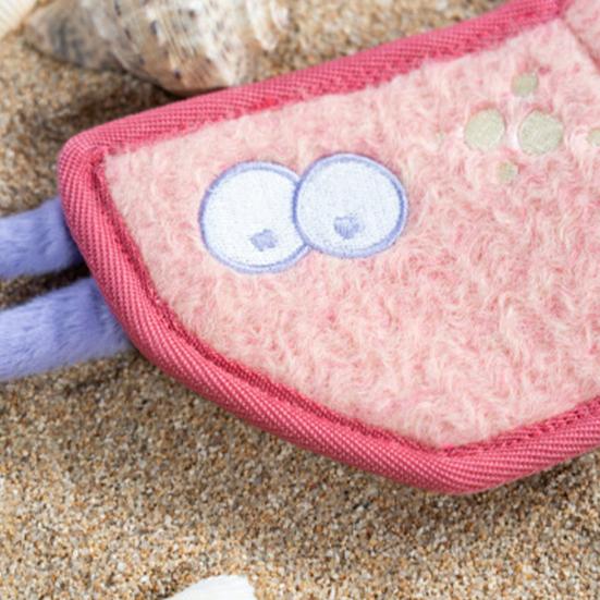 Marine Animal Dog Toy Plush Squeaky Dog Chew Toy Sea Shrimp Seal Seahorse Teething Toy for Dogs Interactive Tug-of-War Relieves Boredom Cleans Teeth