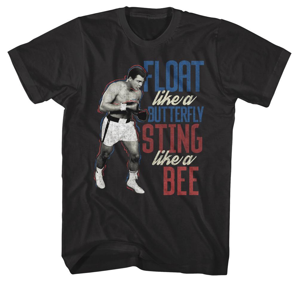 Muhammad Ali Float Like A Butterfly Men T Shirt Sting Like a Bee Boxing Champ S
