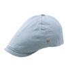 Cotton and linen solid color six-piece cloth splicing men's cap retro W copper buckle beret women's simple sun hat
