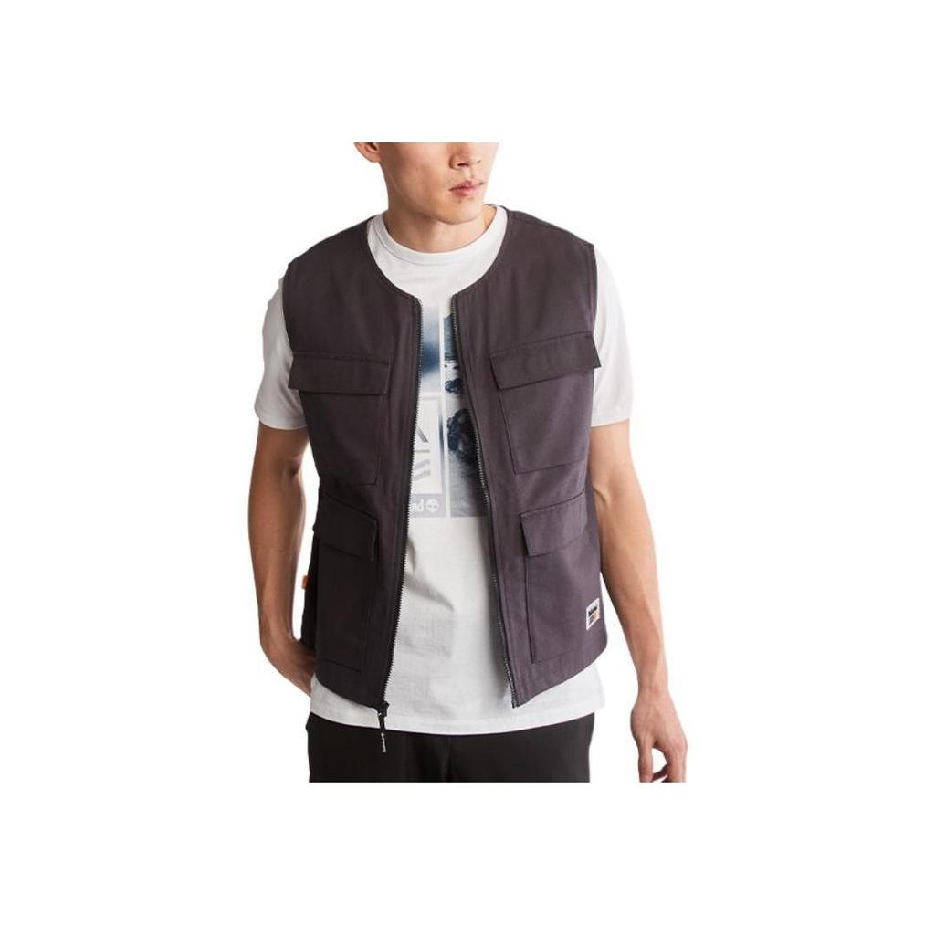 Timberland Multi-Pocket Casual Outdoor Mesh Vest Men Vests Black A28KQ-D98