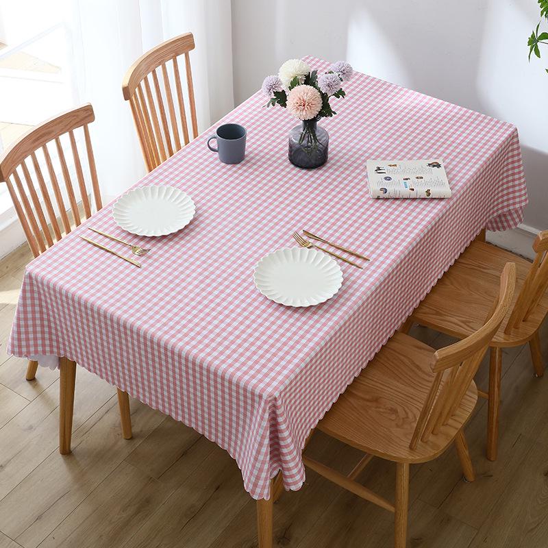 Nordic Plaid PVC Tablecloth: Oil-proof, Waterproof, Wash-free Table/Sofa Mat