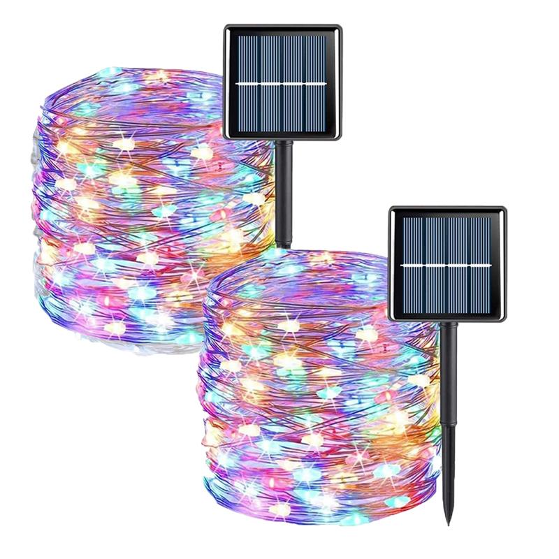 32M/22M/12M/7M Solar Led Light Outdoor Garden Fairy String Light 300 Led Twinkle Waterproof Lamp for Christmas Patio Tree Party