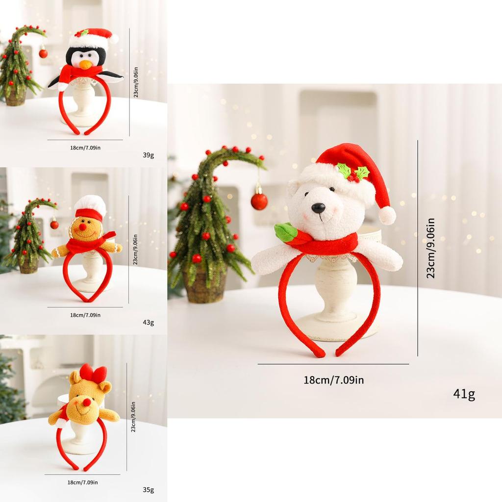 Christmas Deer Penguin Bear Headband Kids Costume Accessory For Holiday Celebrations