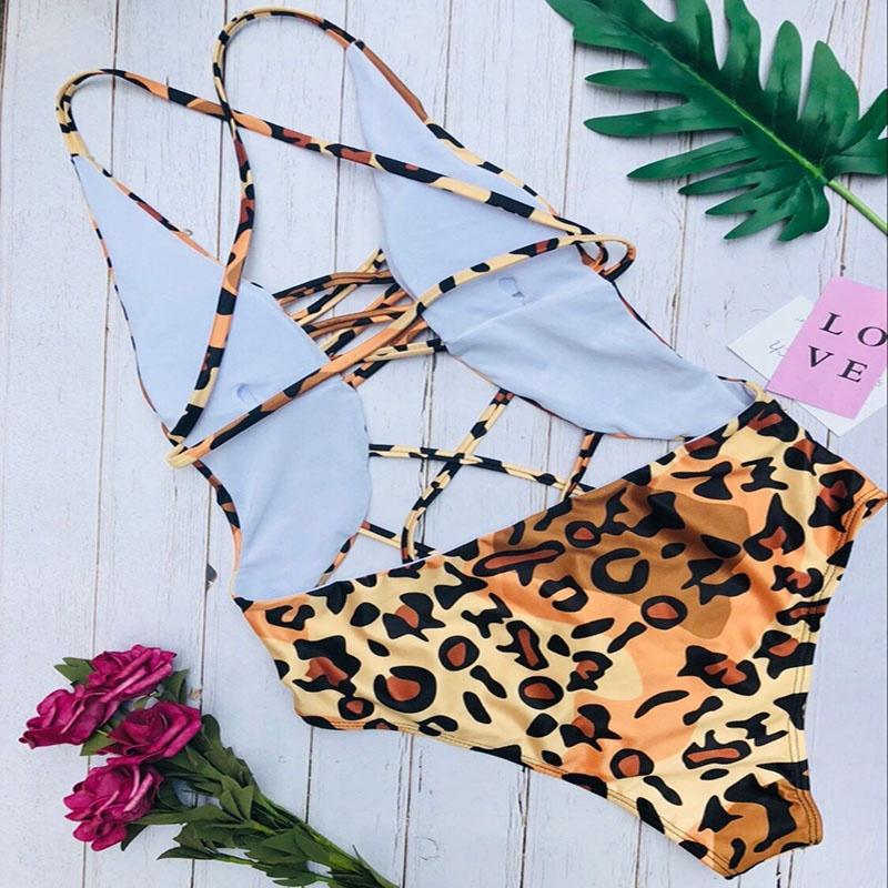 Womens One Piece Bandage Bikini Swimsuit With Push Up Design And Flattering Fit