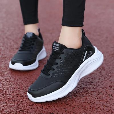 Athletic Shoe for Women Shoes Sneakers Black Running Shoes Pu Leather Sports Chunky Sneakers Trainers Sports Shoes Woman
