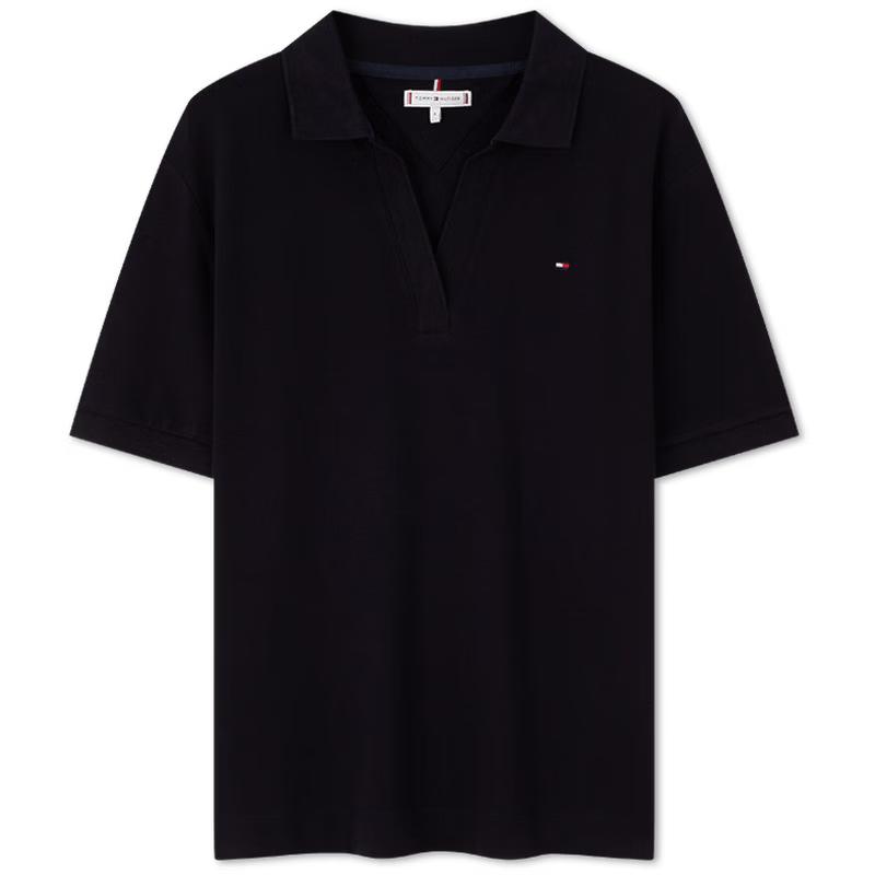 Tommy Hilfiger Women s Lyocell V-Neck Polo T-Shirt M