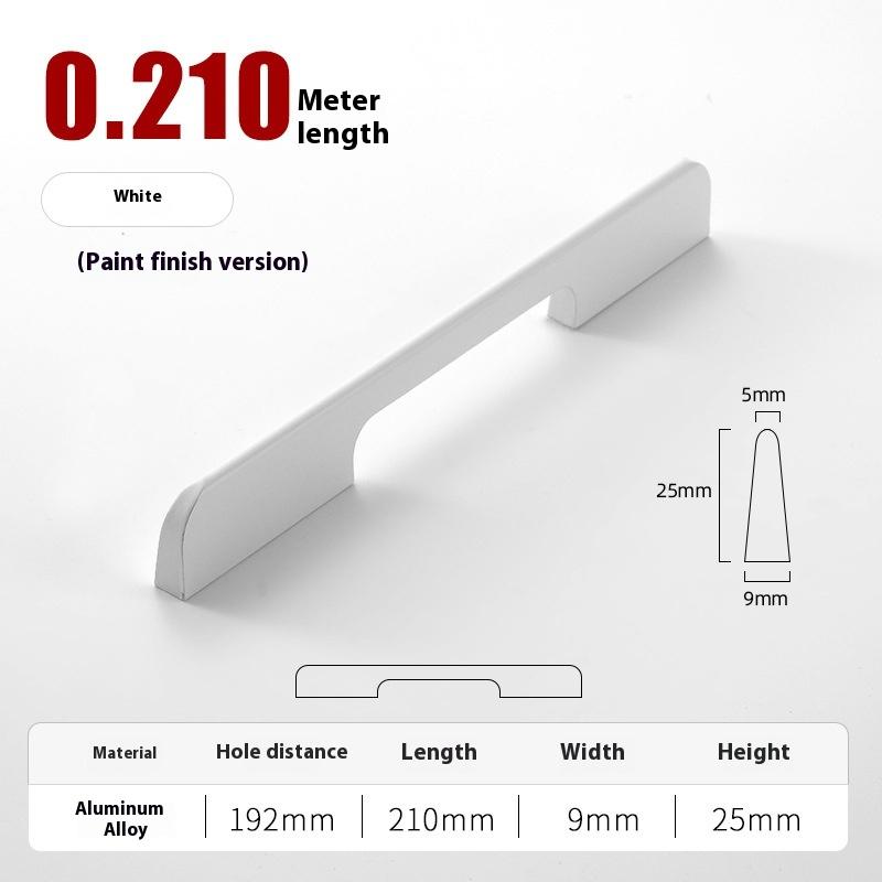 Solid Black Lengthening One Meter Cabinet Long Handle Modern Simple Lengthening Cabinet Door Handle