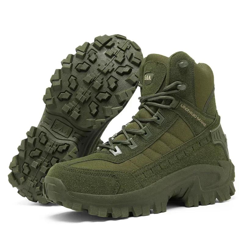 Neue Wanderschuhe Taktische Stiefel Herrenschuhe Outdoor-Sneaker Bergsteigen Dicke Sohlen Joggen Plateau Botas Cuturno Masculinas
