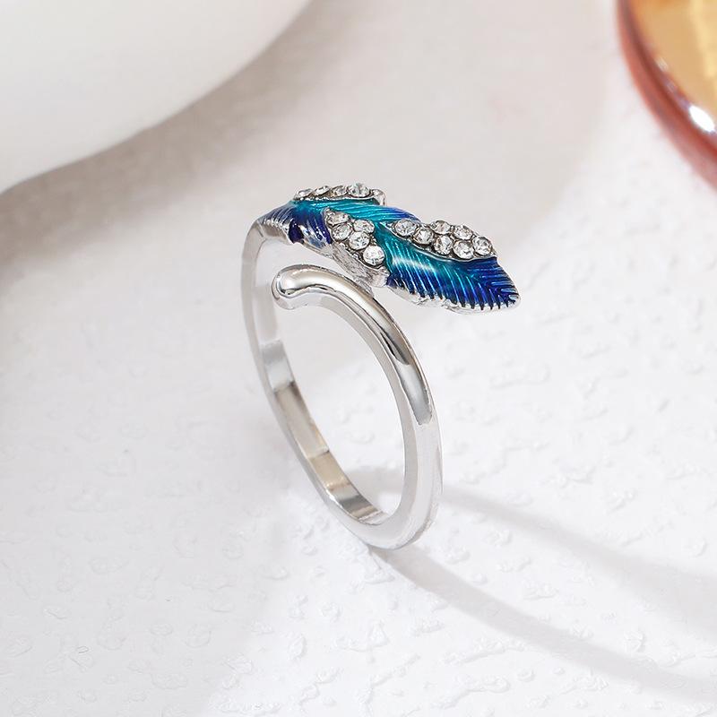 

Новые серьги в этническом стиле Оригинальные ослепительно-синие серьги с экзотическими перьями Кольцо Набор ювелирных изделий