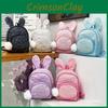 Sequined Cute Rabbit Ear Backpack Pu Material Suitable For Childrens Life Daily