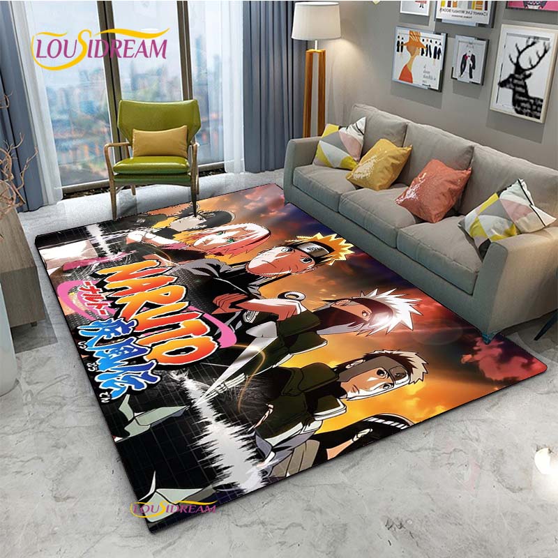 Naruto Cartoon Anime Carpet for Living Room Bedroom Cute Rugs Kitchen Table Door Kids Un-slip Floor Mats Alfombra Birthday gift
