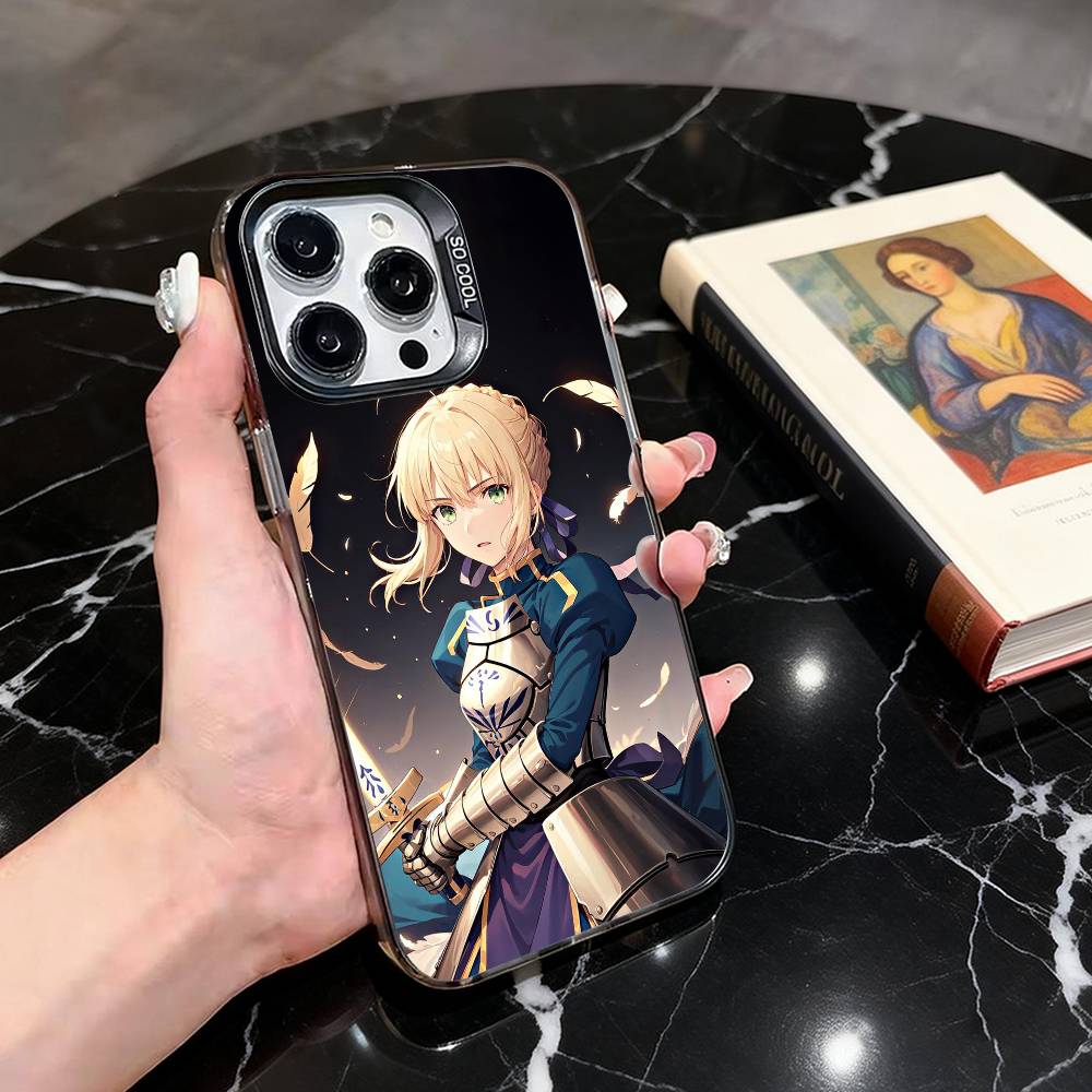 Чехол для телефона Fate Z-zero Stay Night крутой S-Saber Для iPhone 17,16,15,14,13,12,11 Plus,Pro Max,Цветной Посеребренный Внутренний Чехол iPhone13PROMAX