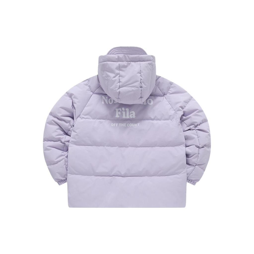 Fila Fusion Letter Print Hooded Sports Warm Down Jacket Women outerwear Light-Lavender T11W316904AVT