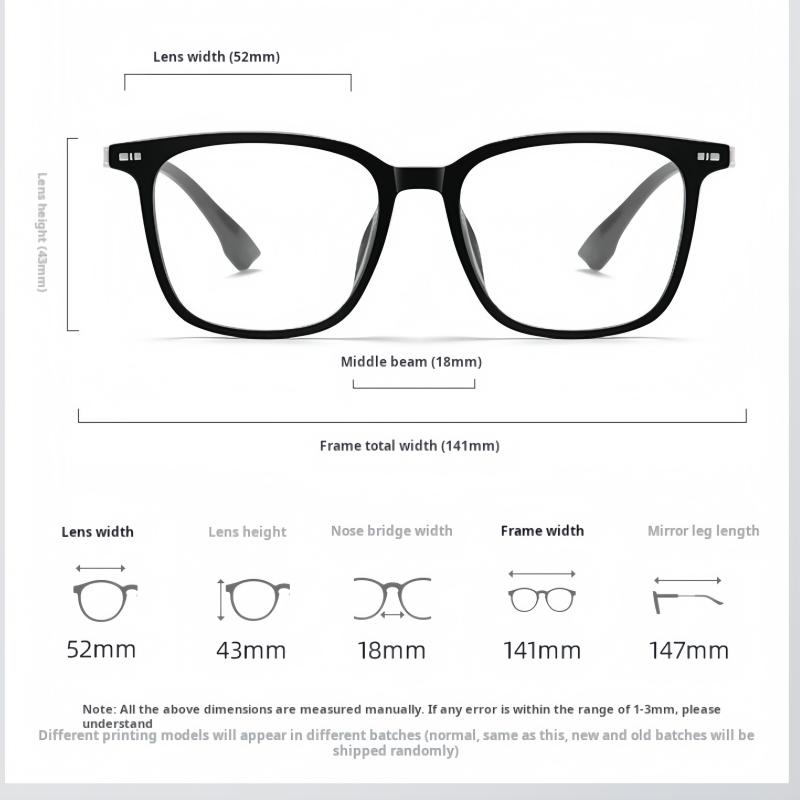 YIMARUILI Optical Prescription Men's Glasses Myopia Hyperopia Progressive Eyewear Women Fashion TR90 Square Eyeglasses BW3019B