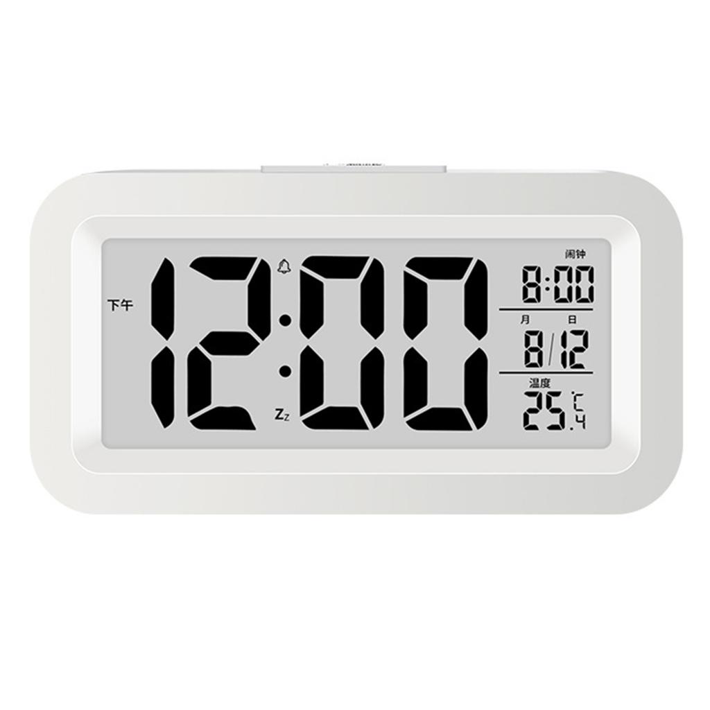 Mini Digital Alarm Clock Temperature Date Battery-powered Children's Creative 12/24h Mute Bedside Electronic Lcd Clock Gift