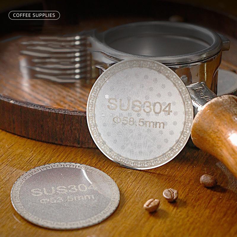 Espresso Puck Screen 51mm 53.5mm 58.5mm 304 Stainless Steel Double Layer Filter Reusable Coffee Puck Screen Filter Barista Tool