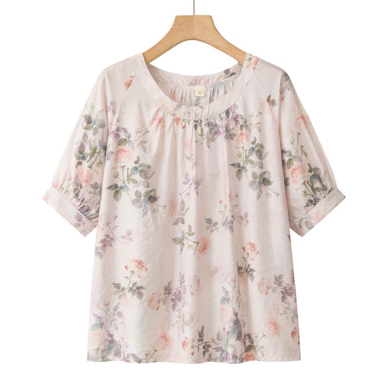 YUZHAOLIN Mid-Aged Women's Loose Summer T-Shirt & Casual Outfit