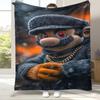Retro M-Mario Bros Game Cartoon Flannel Blanket,Ultra Soft Warm Plush Throw for Home Bedroom Bed Sofa Cover Camping Picnic gift