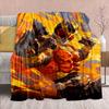 Kamen Rider Anime Flannel Blanket – Soft, Warm, Perfect for Sofas, Bedding, Camping, Travel, Office, and Home Decor – QJY