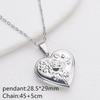 Diamond Heart Shaped Photo Picture Locket Necklace Romantic Custom Love Secret Message Pendant Necklace For Lover Couples Gift
