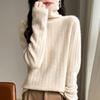 Women Sweater 100% Wool MODERN NEW SAGA Turtleneck Knit Pullover Thick Winter Jumpers Female Knit Tops
