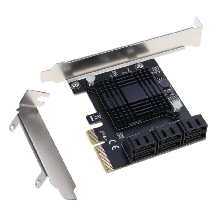 

6 Ports PCI to SATA 3.0 Controller Internal Expansion Card PCI to SATA Adapter Converter for Desktop PC Support SATA 1