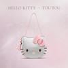 Official Hello Kitty Bag for Women Collaboration Model Cute Cat Face Ribbon Design Large Material Perfect for and Social Media Easy to Match with