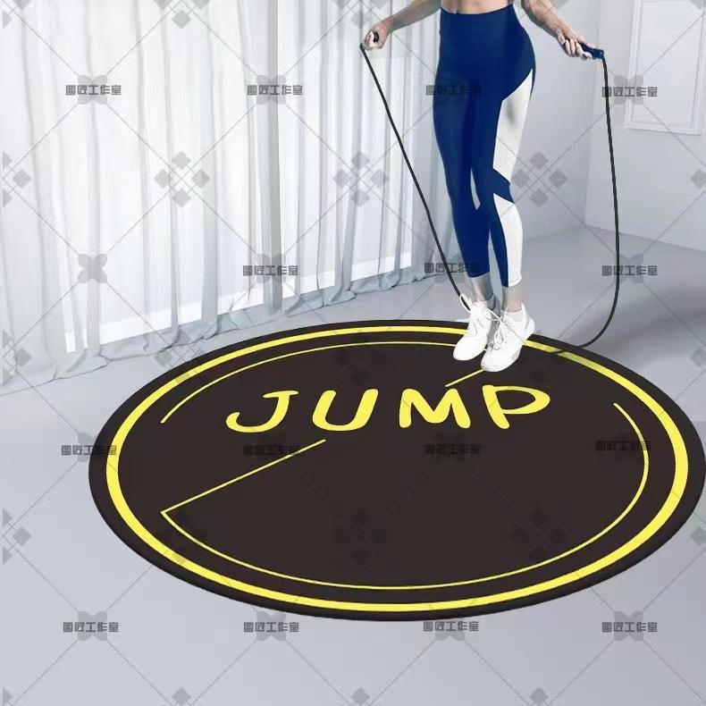 

Круговой коврик для прыжков со скакалкой, коврик для прыжков, коврик для занятий фитнесом и йогой в помещении, утолщенный, нескользящий, амортизирующий, спортивный коврик для прыжков со скакалкой 200x200cm