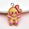 Creative Christmas Cartoon Gingerbread Man Keychain Pendant