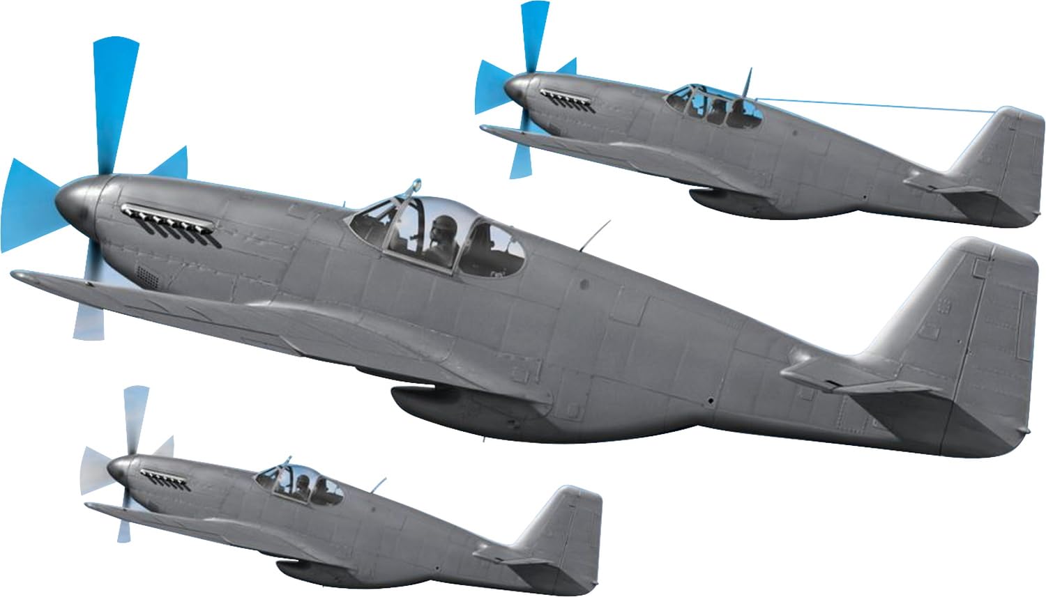 

AZ Model Mustang Joy Pack 3 Kits Plastic Model AZM7708 1/72 P-51B/C
