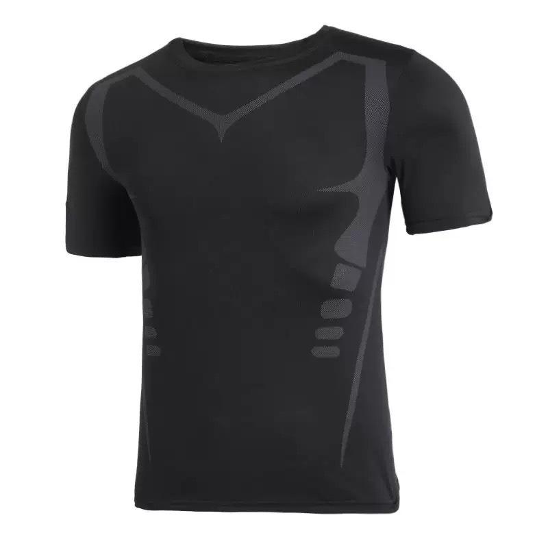 Tricou Sport Bărbați cu Uscare Rapidă și Compresie pentru Fitness, Alergare, Baschet și Fotbal