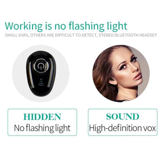 S650 1Pc Mini In-Ear Wireless Bluetooth-compatible Stereo Earphone Button Control Headset