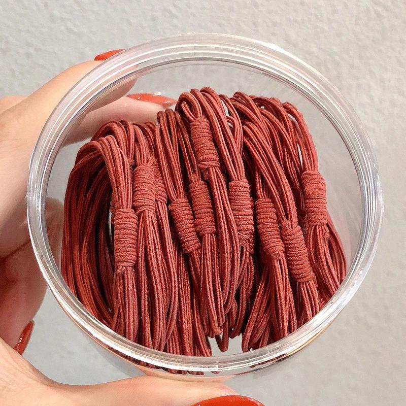 Women's Colorful Hairband Elastic Band 20 Pieces Korean High Elasticity Durable Hair Ring Simple Elegant Rope Hair Decoration