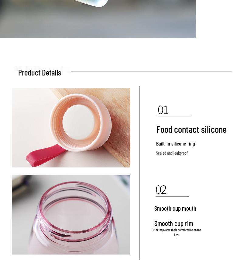 

Портативный пластиковый стакан для воды высокой ценности для детей и взрослых - Дизайн против падения 380ml