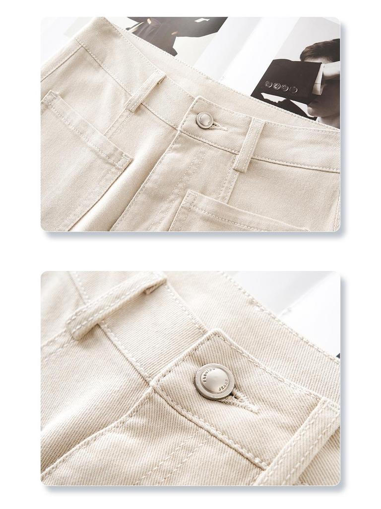 Women's Yellow High-Waist Slimming Straight Leg Jeans - Spring 2025 Collection