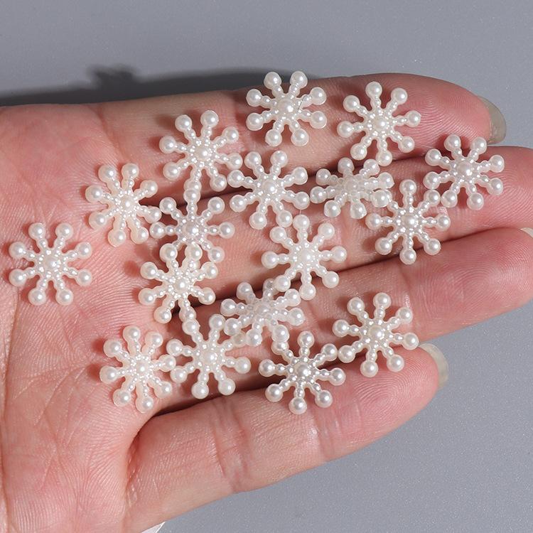 100Pcs Snowflake Flatback Embellishments Christmas Craft Diy Tools